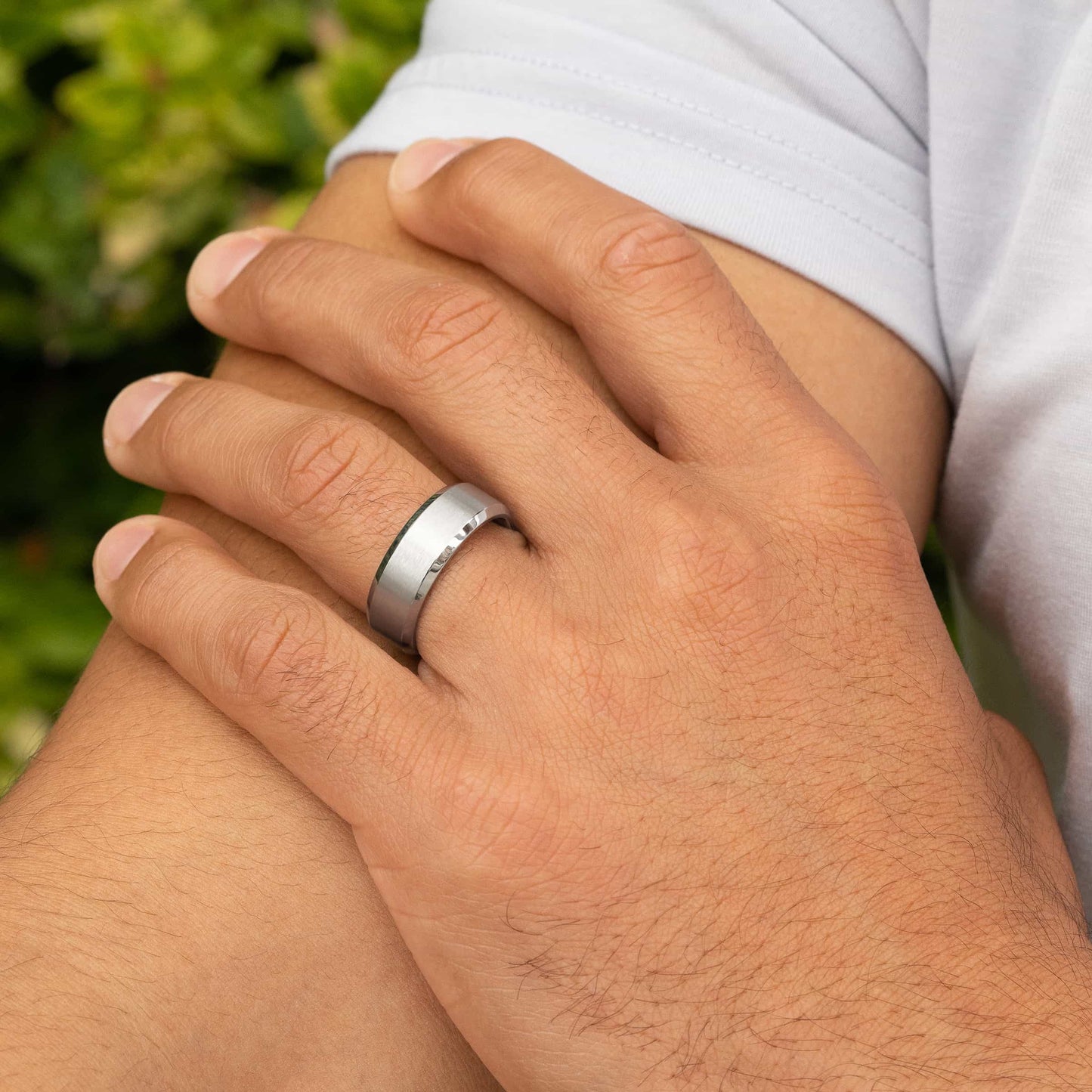 Silver Titanium Ring-High Quality
