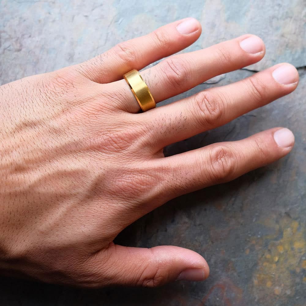 Golden Titanium Ring-High Quality