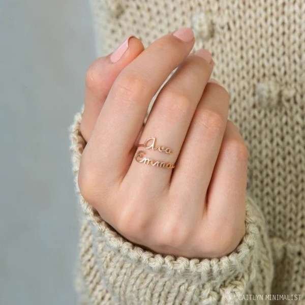 Couple Name Ring