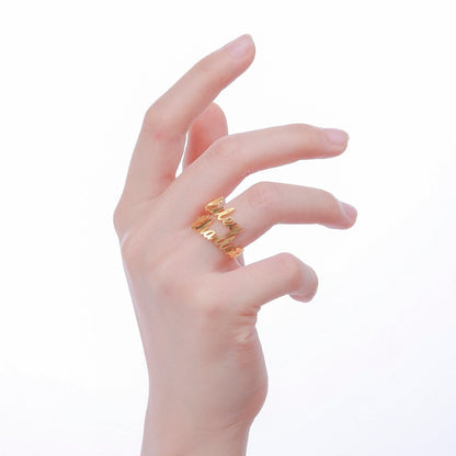 Couple Name Ring