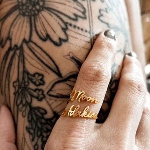 Couple Name Ring
