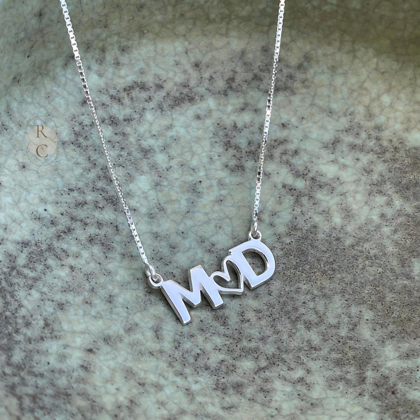 Letter Style Couple Name Necklace